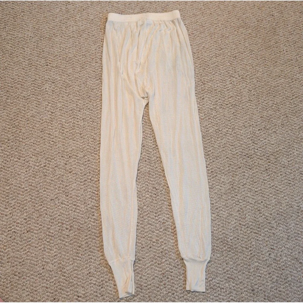 Mary Green 100% Silk Lounge Pants Womens Small Beige Sheer Sleep